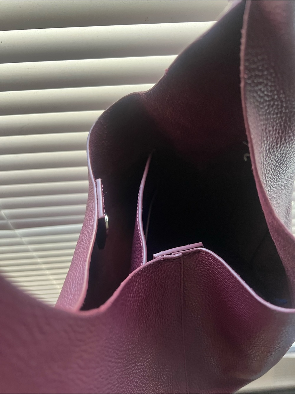 & Other Stories Plum Leather Hobo Shoulder Bag - Picture 14 of 16